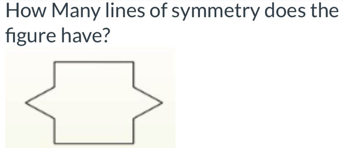 How Many lines of symmetry does the 
figure have?