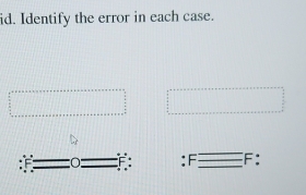 id. Identify the error in each case.
F : : F F :