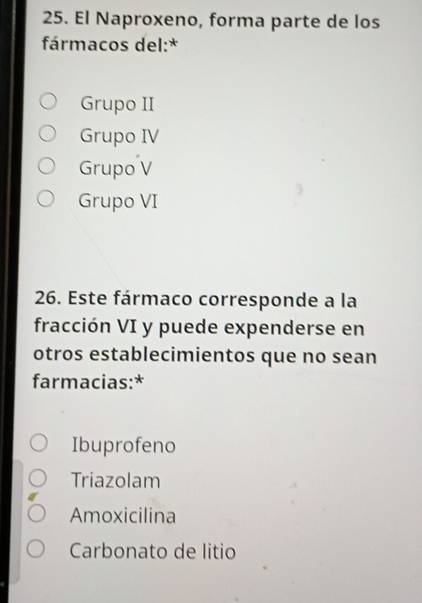 Resuelto:El Naproxeno, forma parte de los fármacos del:* Grupo II Grupo ...