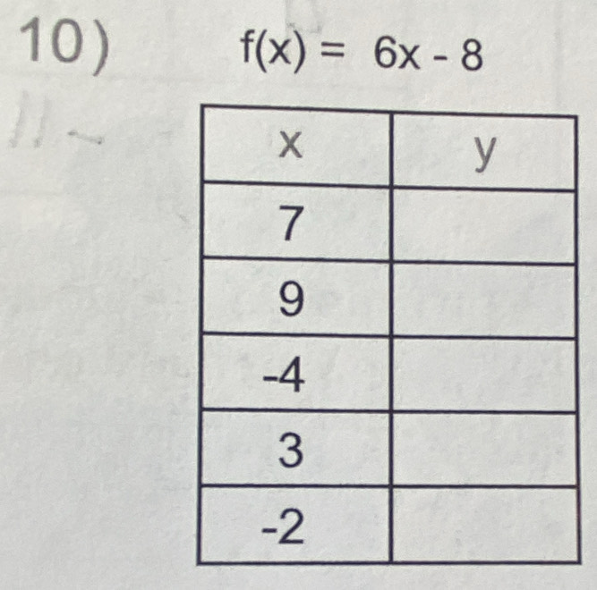 f(x)=6x-8