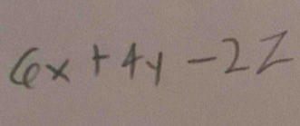 6x+4y-22