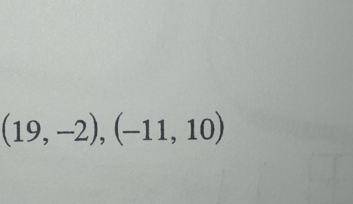 (19,-2),(-11,10)