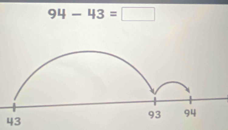 94-43=□