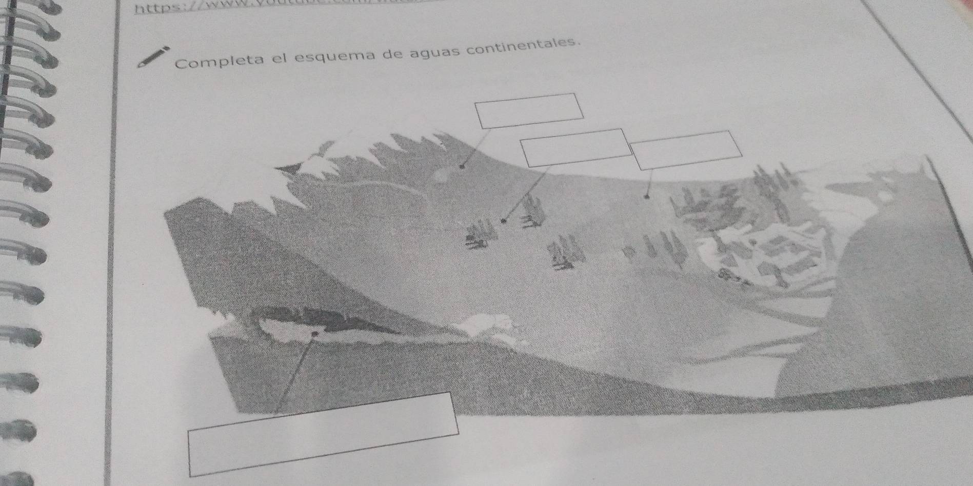 tpst 
Completa el esquema de aguas continentales.