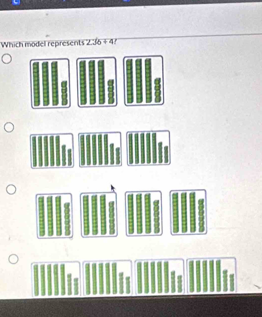 Which model represents 2.36/ 4