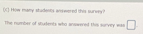 How many students answered this survey? 
The number of students who answered this survey was □.