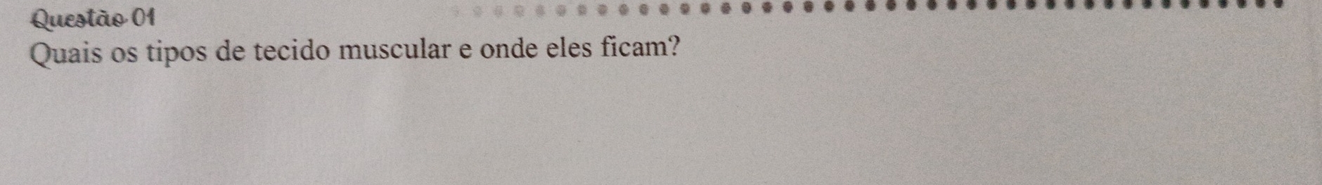 Quais os tipos de tecido muscular e onde eles ficam?