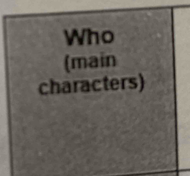 Who 
(main 
characters)