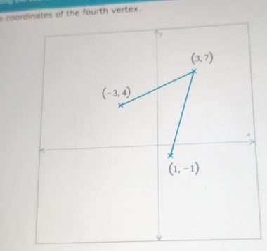 coordinates of the fourth vertex.