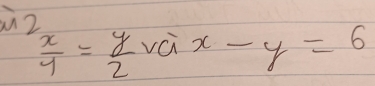  x/y = y/2 vcix-y=6