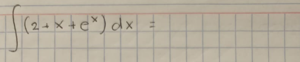 ∈t (2+x+e^x)dx=