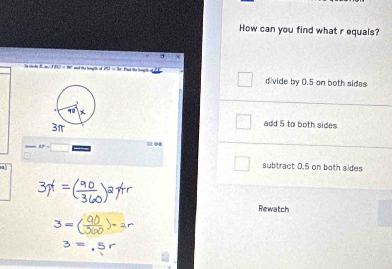 Solved: How can you find what r equals? la cíblo E m∠ IEO=90° and the ...