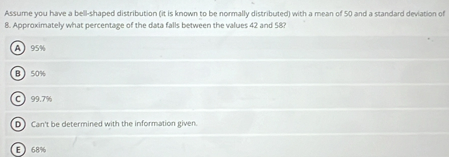 Solved: Assume you have a bell-shaped distribution (it is known to be ...
