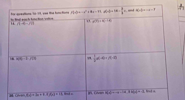 Givan f(x)=2x+9