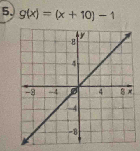 g(x)=(x+10)-1