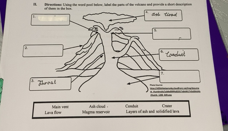Solved: Directions: Using the word pool below, label the parts of the ...