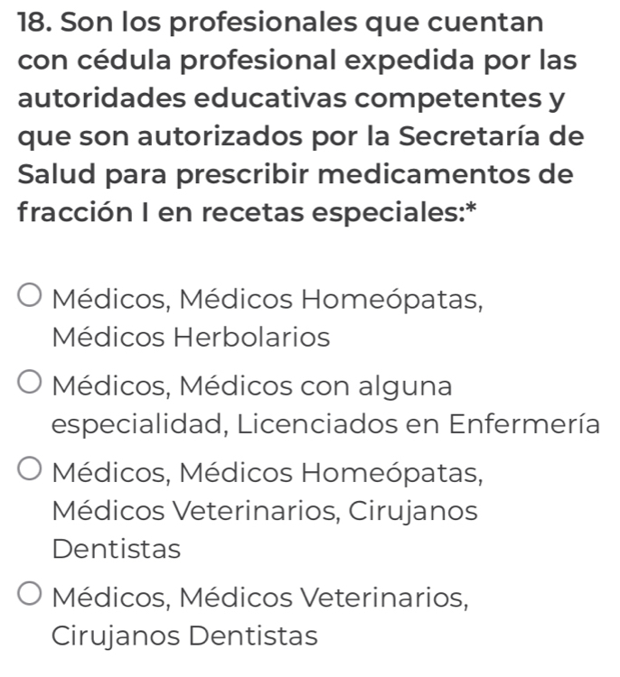 Resuelto:Son los profesionales que cuentan con cédula profesional ...