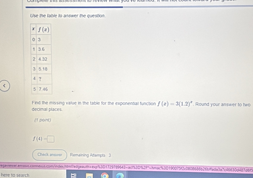 Solved: Use the table to answer the question.