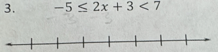 -5≤ 2x+3<7</tex>