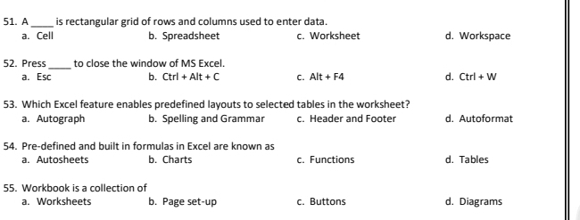 Solved: A_ is rectangular grid of rows and columns used to enter data ...
