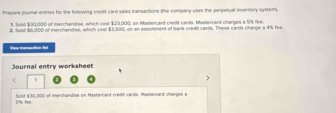 Solved: Prepare journal entries for the following credit card sales ...