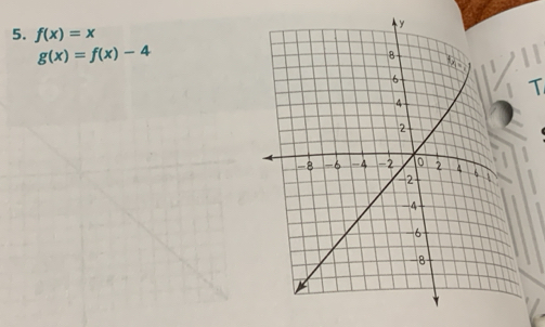 f(x)=x
g(x)=f(x)-4
T