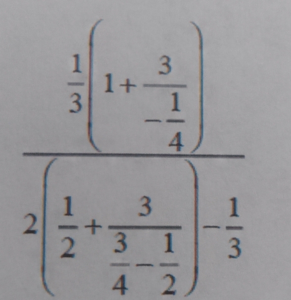 frac  1/3 (1- 3/4 )2[ 1/2 + 3/2  1/4 - 1/2 ) 3/5 