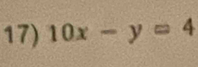 10x-y=4