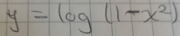 y=log (1-x^2)