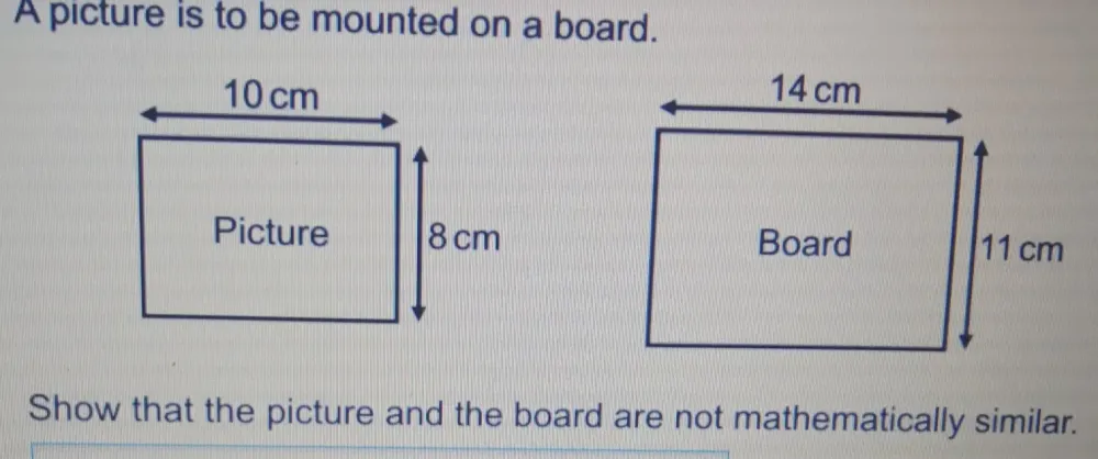 Solved: A picture is to be mounted on a board. Show that the picture ...