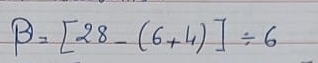 beta =[28-(6+4)]/ 6