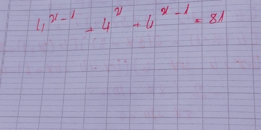 4^(x-1)+4^x+4^(x-1)=81