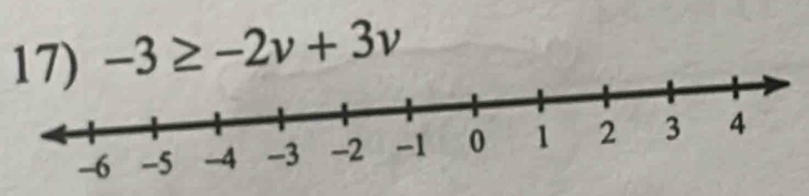 -3≥ -2v+3v