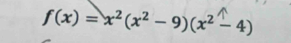 f(x)=x^2(x^2-9)(x^2-4)