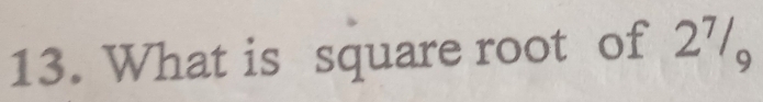 What is square root of 2⁷ /