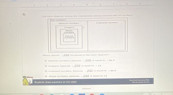 Solved: The Venn diagram shows the relationship among several sets of ...