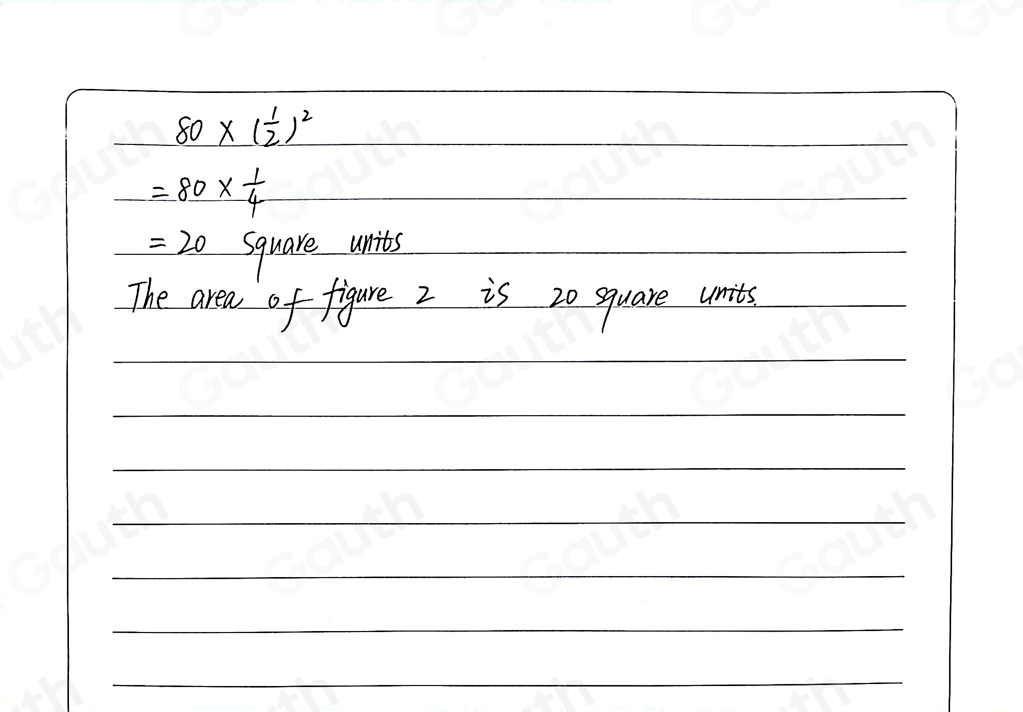 Solved: Figure 2 is a scale drawing of figure 1. The area of figure 1 ...