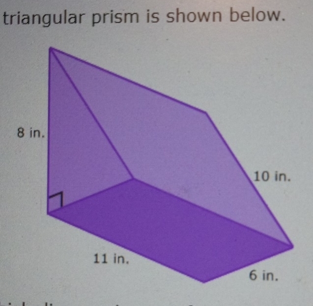 triangular prism is shown below.