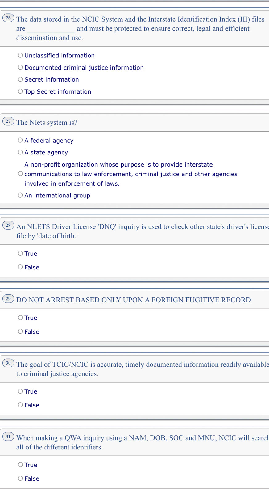 Solved: The data stored in the NCIC System and the Interstate ...