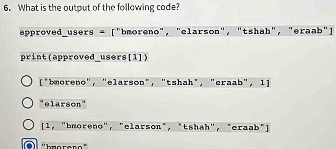 Solved: What is the output of the following code? approved_users ...