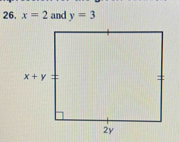 x=2 and y=3