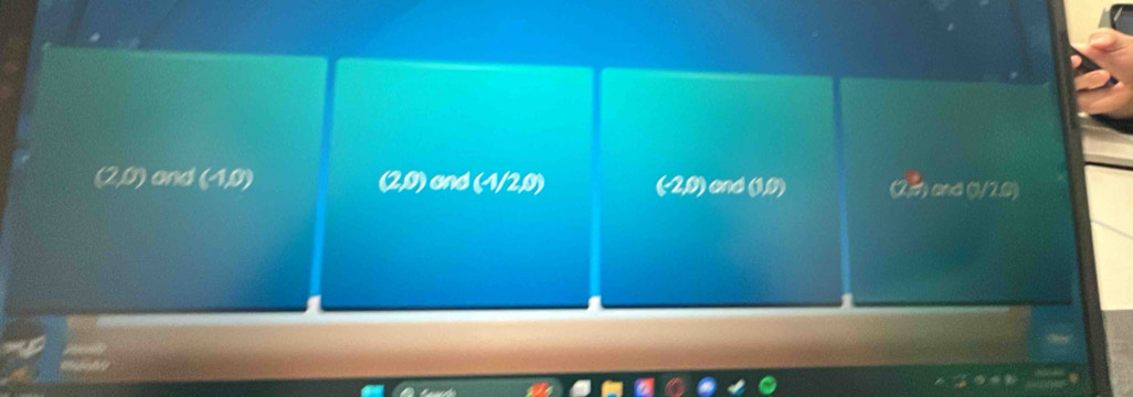 and (1,0) and e (-2,0) and (1,0) (2,7) and (1/2,0)