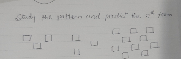 Study the pattern and predict the n^(th) term