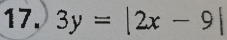 3y=|2x-9|