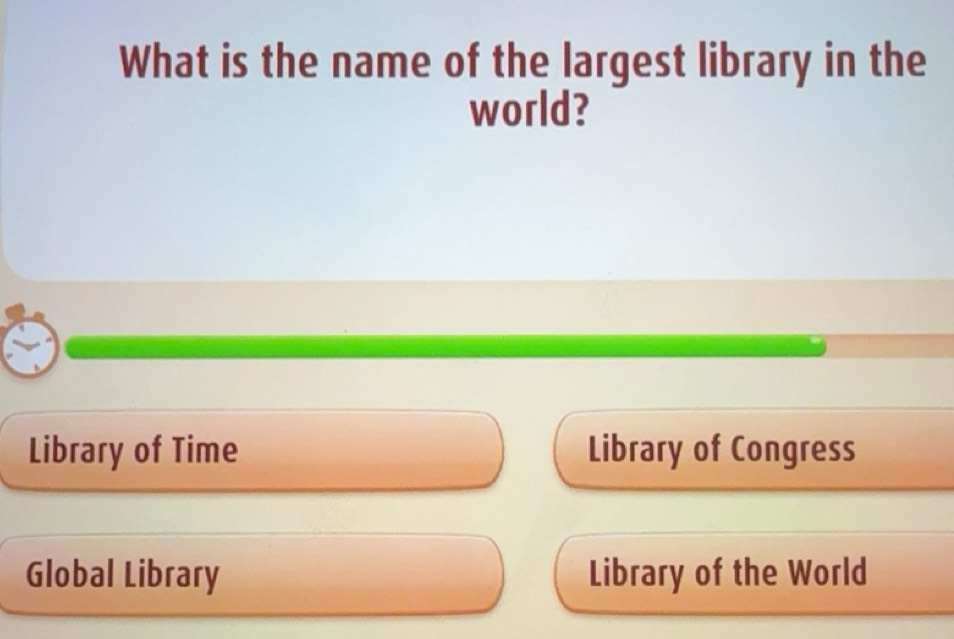 Solved: What is the name of the largest library in the world? Library ...