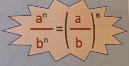  a^n/b^n =( a/b )^n