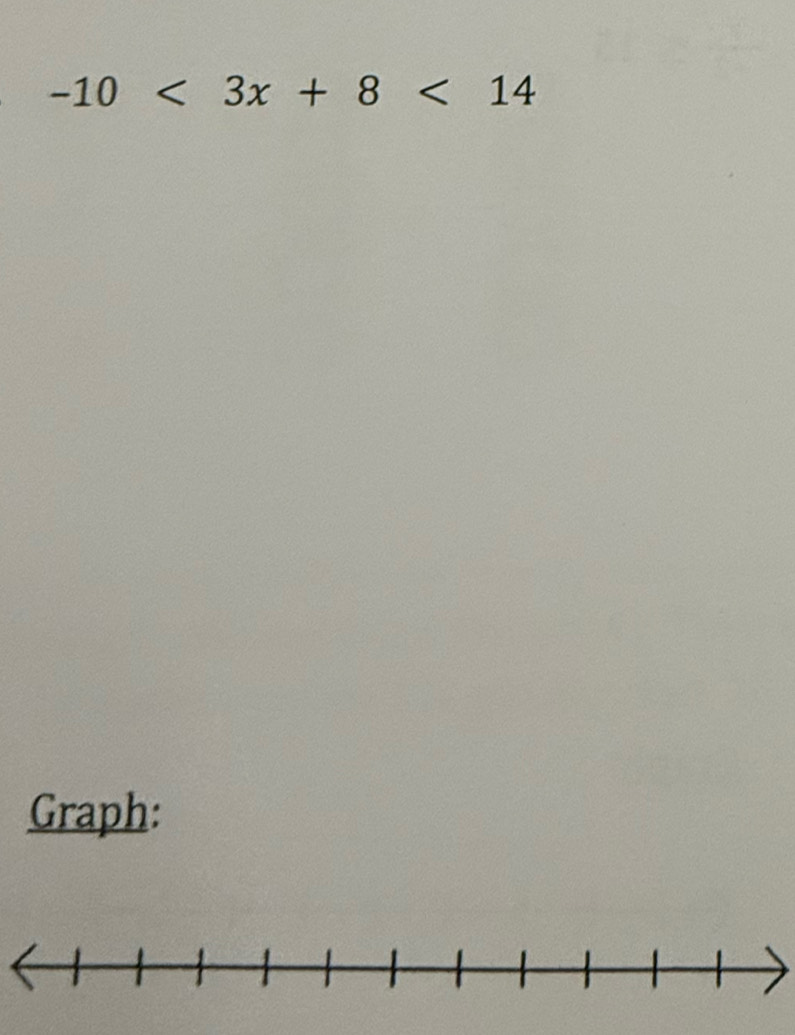 -10<3x+8<14</tex> 
Graph: