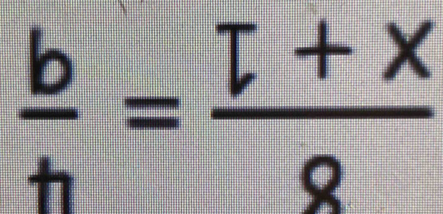  b/h = (T+X)/8 