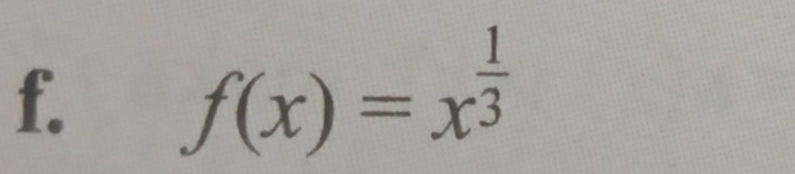 f(x)=x^(frac 1)3