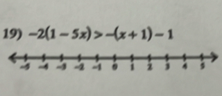 -2(1-5x)>-(x+1)-1